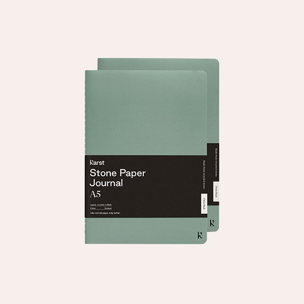 Karst A5 Journal 2PK - Plain & Ruled - Eucalypt