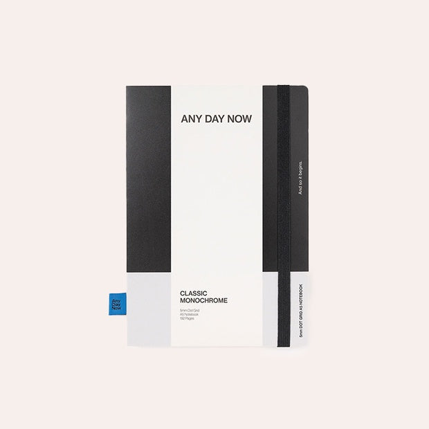 Any Day Now - Bound Notebook - Dot Grid - A5 - Black – Thinkers & Makers