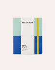 Any Day Now - Classic Wrap Notebook - Plain - A5 Cropped - Mint and Blue