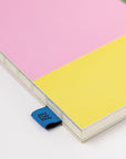 Any Day Now - Bound Notebook - Ruled - A5 - Pink and Yellow