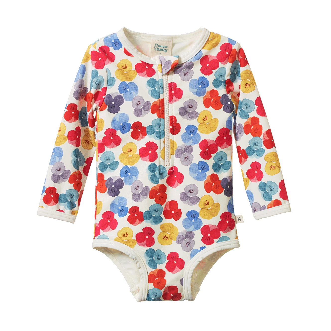 One Piece Bathing Swimsuit - Painted Delphine Print