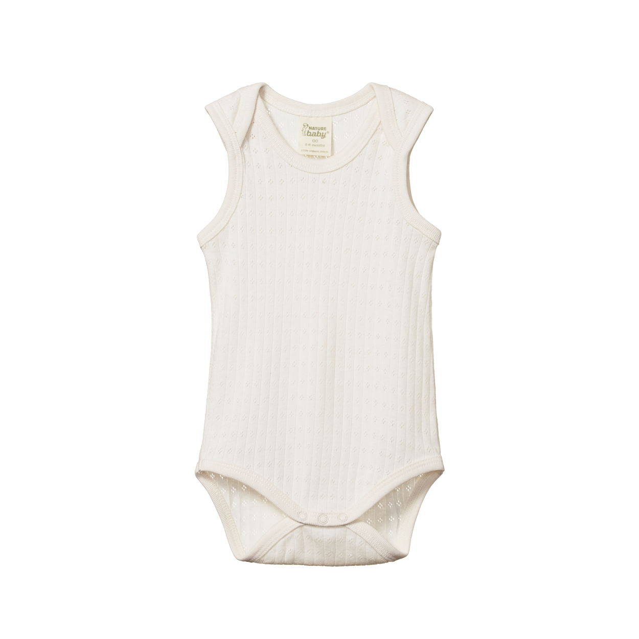 Pointelle Singlet Bodysuit - Natural