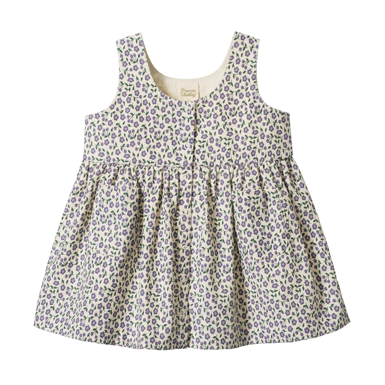 Amelia Pinafore - Briarwood Heron Print
