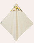 Organic Cotton Hooded Towel - Lemon Print