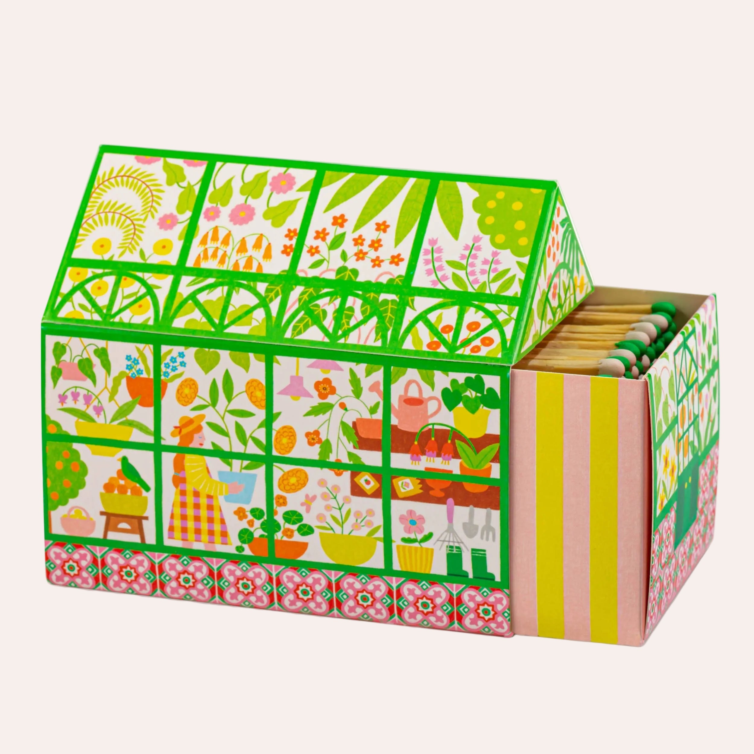 Archivist Gallery Greenhouse House Matchbox with blooming greenhouse illustration at Thinkers &amp; Makers Melbourne