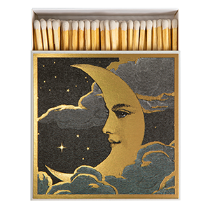 Archivist Gallery Land of Nod Matches with gold foil moon on a dark night sky by Chase &amp; Wonder at Thinkers &amp; Makers Melbourne