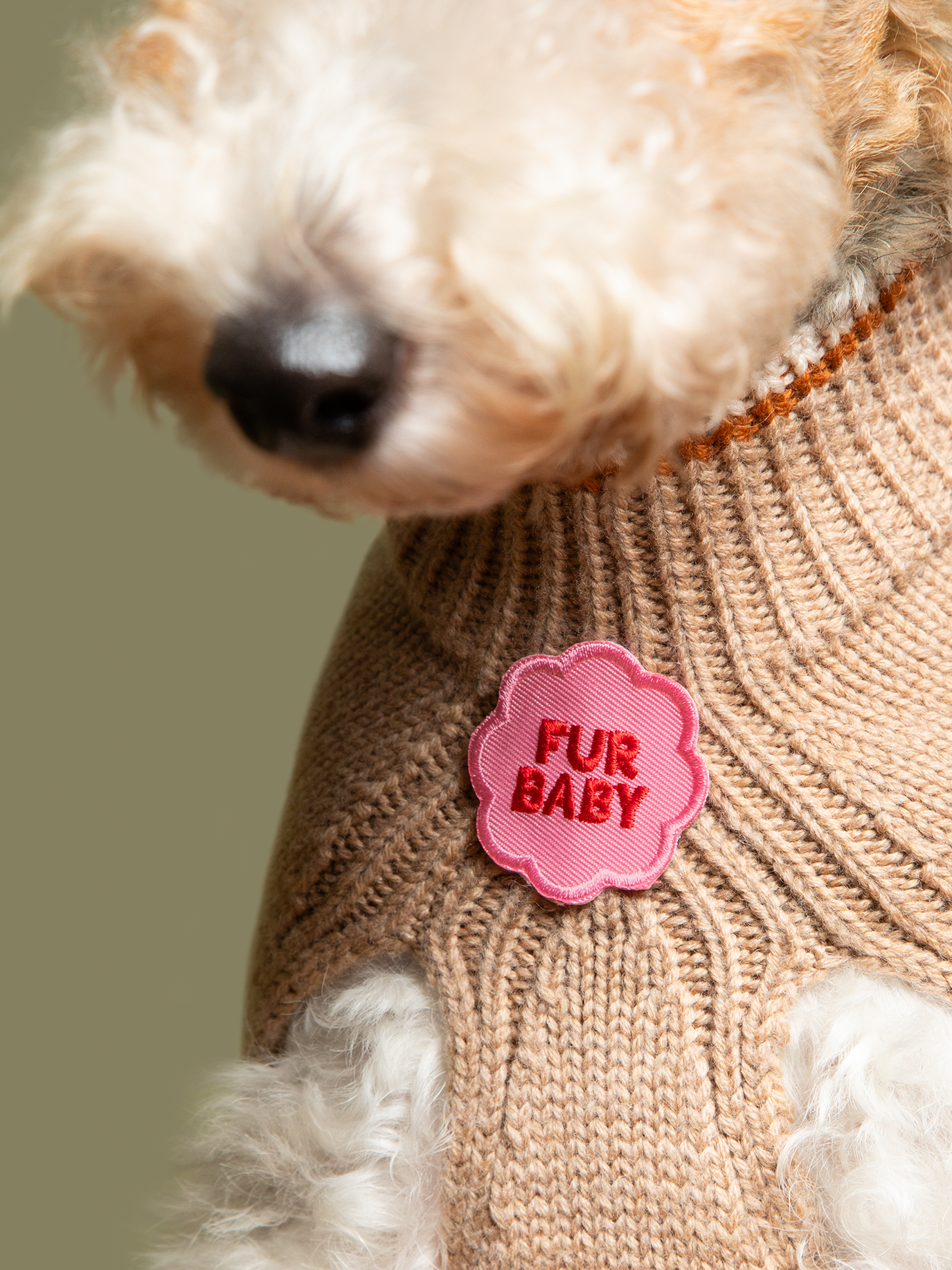 Fur Baby iron-on patch for dogs and cats