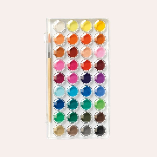 Djeco 36 Gouache Colour Paint Palette for creative kids at Thinkers &amp; Makers Melbourne gift shop