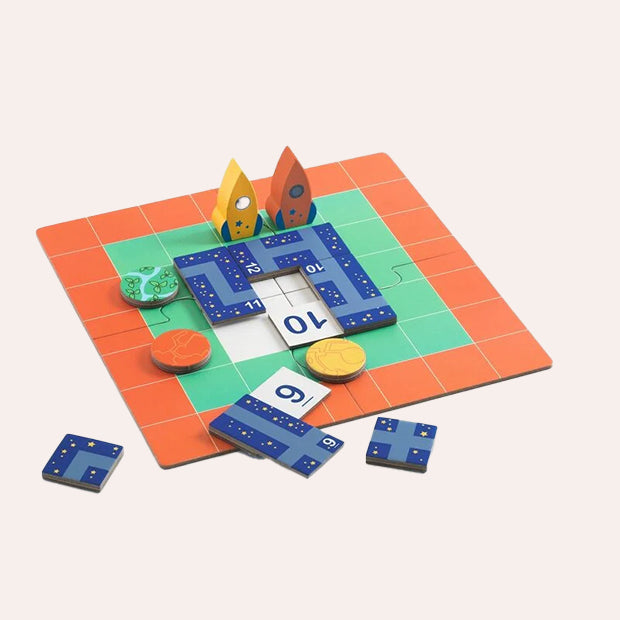 Djeco Rocket Track Sologic Puzzle Game for kids aged 7+ at Thinkers &amp; Makers Melbourne gift shop