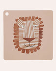 OYOY Mini Lobo Lion silicone kids placemat with playful lion illustration