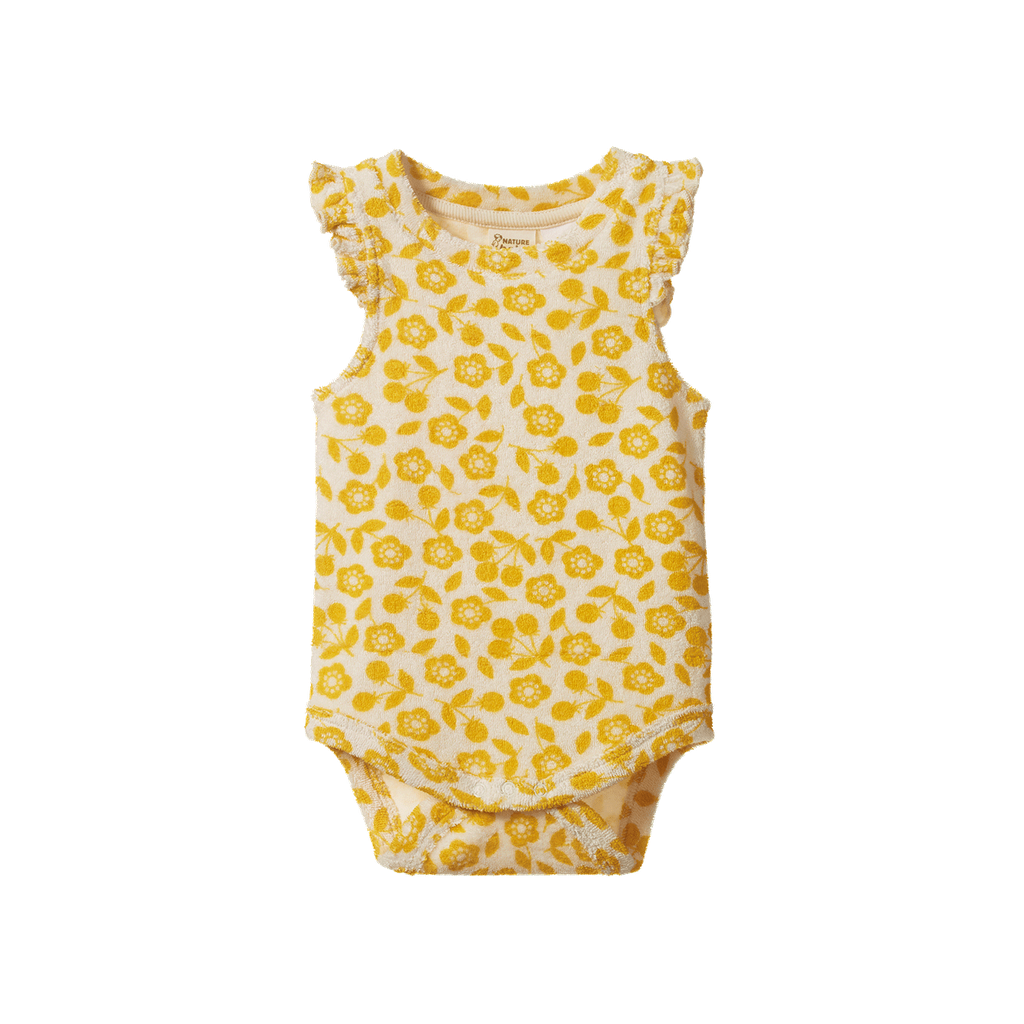 Fleur Terry Bodysuit - Kitchen Garden Freesia Print