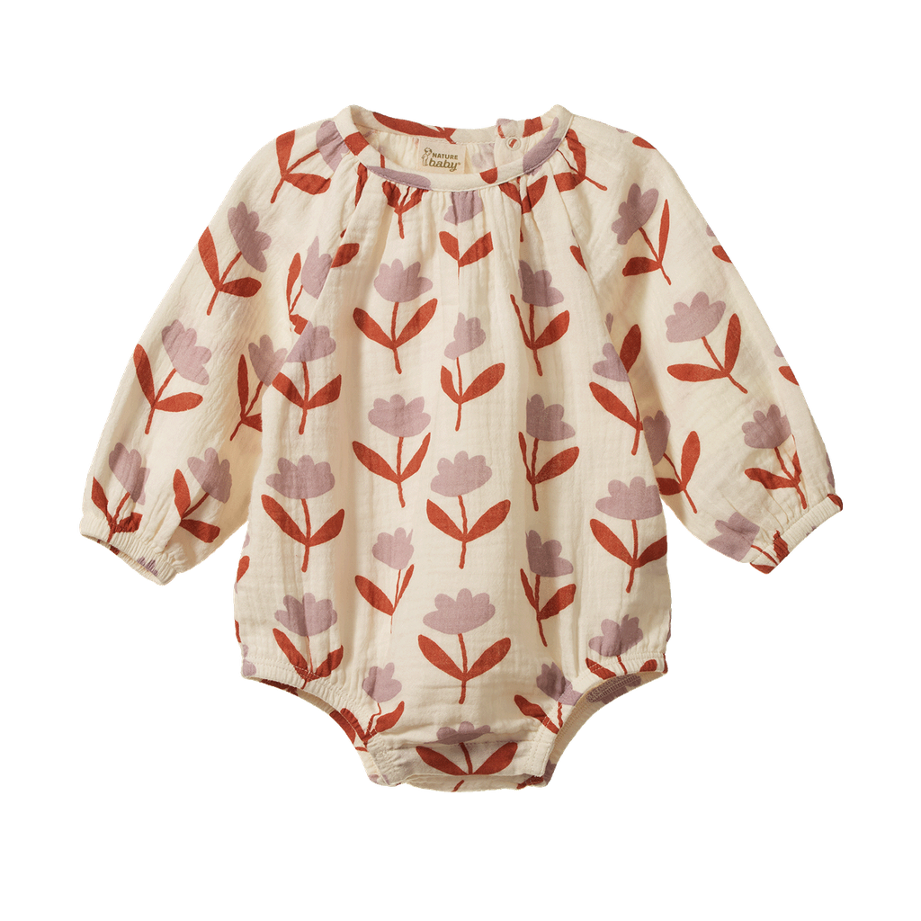 Meadow Muslin Bodysuit - Fleurette Print