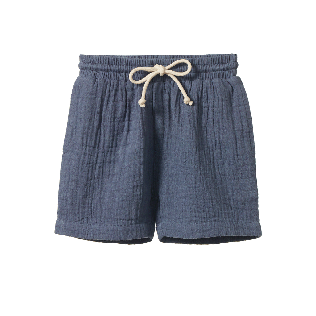 James Muslin Shorts - Vintage Indigo