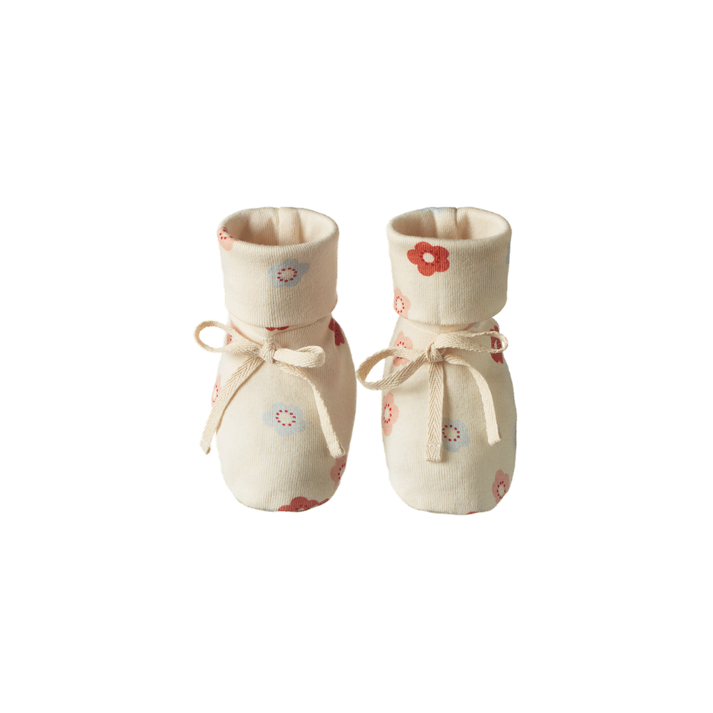 Booties - Petite Flora Stamp Print