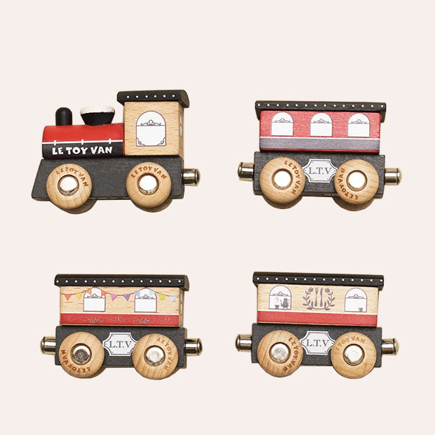 4-piece Royal Express wooden train and carriage set for children aged 3+ at Thinkers &amp; Makers Melbourne gift shop
