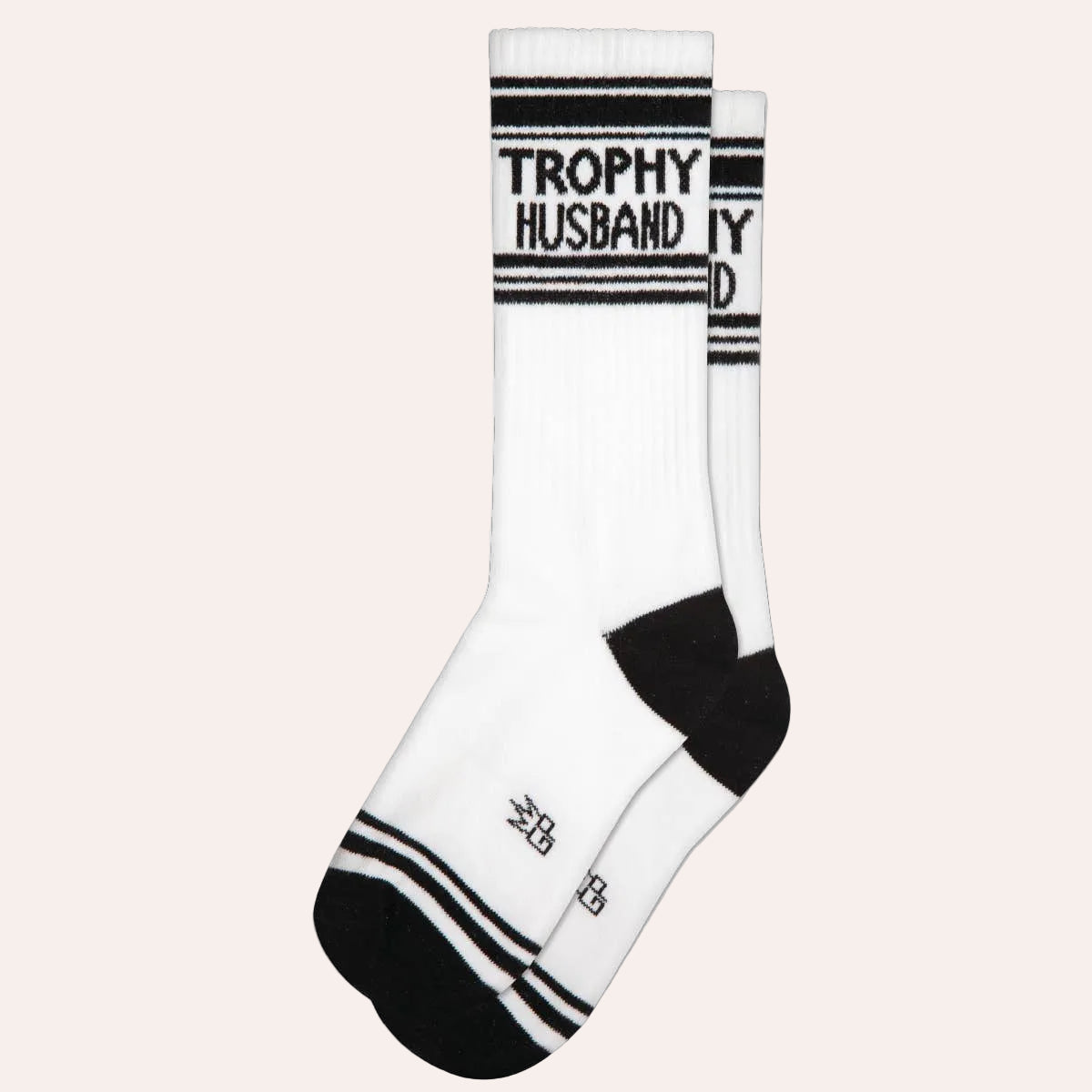 Shop Trophy Husband Gym Crew Socks by Gumball Poodle. A funny gift for husbands, partners and dads from Thinkers &amp; Makers, a Melbourne gift shop with free gift wrapping.