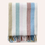 Recycled Wool  Blanket - Rainbow Stripe Herringbone