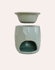 Faceted Oil Burner -  Sage